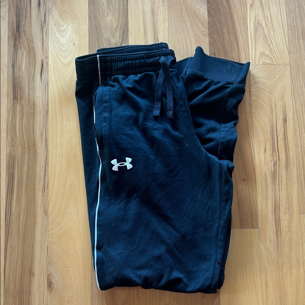 Under Armour Kids Black Joggers with Logo
